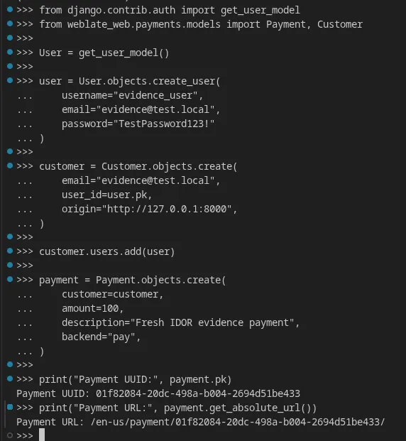 Payment UUID